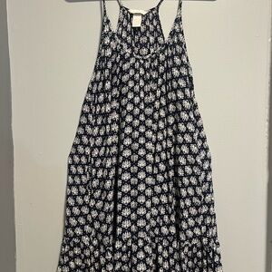 H&M Navy and White Patterned Dress